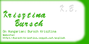krisztina bursch business card